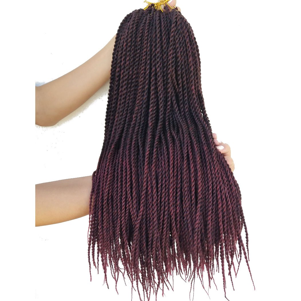 Mary Burgundy TBUG Micro Senegalese Twist Braids Crochet Hair Extensio –  Bella Chic Hair & Beauty