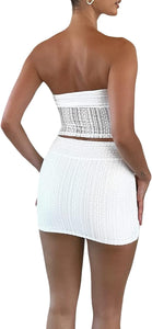 Miami Beach White Sweetheart Cut-Out Mini Dress