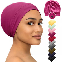 Load image into Gallery viewer, Satin Silk Lined Mulberry Beanie Bonnet