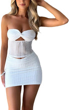 Load image into Gallery viewer, Miami Beach White Sweetheart Cut-Out Mini Dress