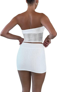 Miami Beach White Sweetheart Cut-Out Mini Dress