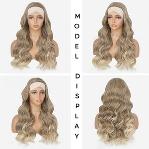 Ash Blonde Soft Body Wave Synthetic Headband Wig