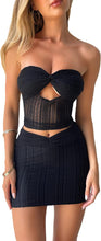 Load image into Gallery viewer, Miami Beach Black Sweetheart Cut-Out Mini Dress