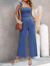 Load image into Gallery viewer, Summer in Santorini Sleeveless Royal Blue Jumpsuit