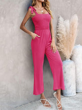 Load image into Gallery viewer, Hot Pink Summer in Santorini Sleevless Jumpsuit