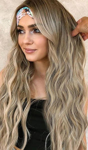 Ash Blonde Soft Body Wave Synthetic Headband Wig