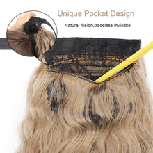 Load image into Gallery viewer, Lady Lush Golden Blonde 22 Inch Beach Wave Synthetic Wrap Around Ponytail