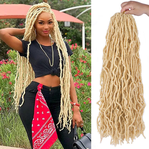 Blonde 613 Soft & Curly Pre-Looped Faux Locs Extension